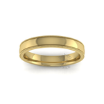 Millgrain Wedding Ring in 9ct Yellow Gold (3.5mm)