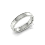Millgrain Wedding Ring in 18ct White Gold (4mm)