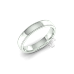 Millgrain Wedding Ring in 9ct White Gold (4mm)